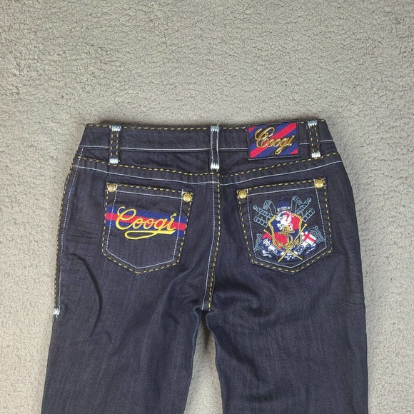 Googi Jeans Womens Size 3/4 Blue (29x32.5) Embroidered Detailed Denim - Picture 3 of 16